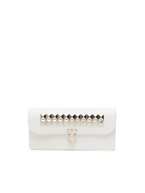 stud-embellished leather wallet