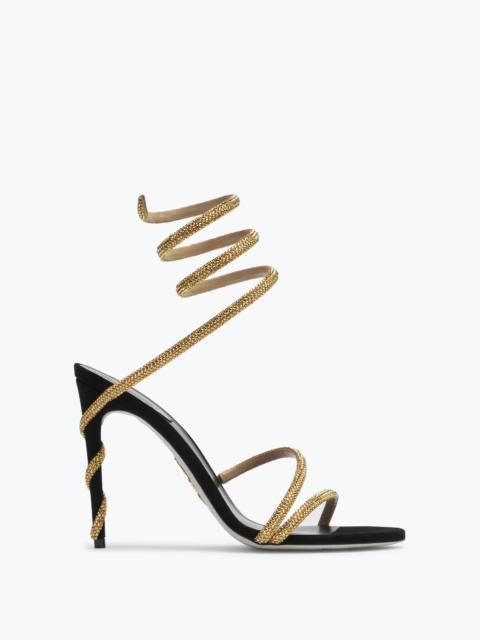 MARGOT BLACK JEWEL SANDALS SNAKE