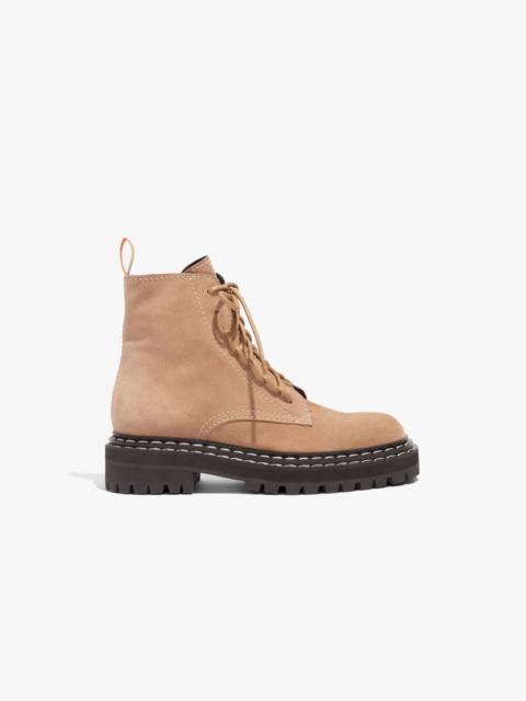 Suede Lug Sole Combat Boots