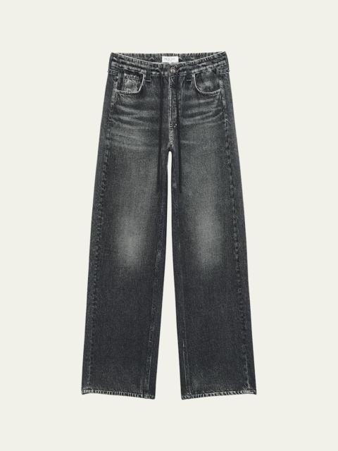 Miramar Terry Drawstring Wide-Leg Jeans