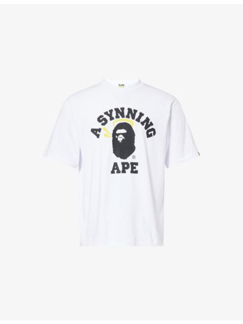 BAPE x Spotify x Syna College Relaxed-Fit Cotton-Jersey T-Shirt
