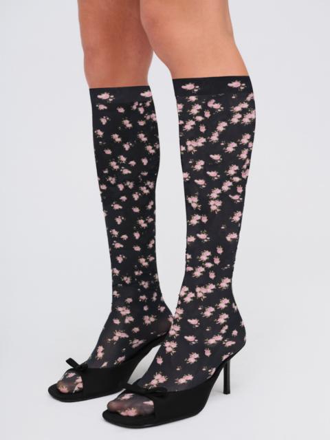 Floral Knee-High Socks