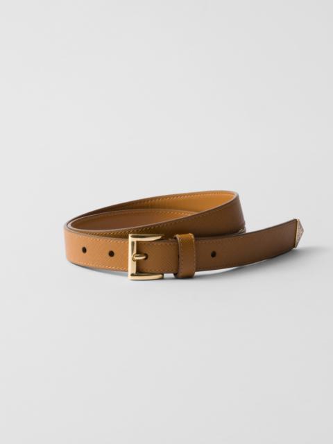 Saffiano leather belt