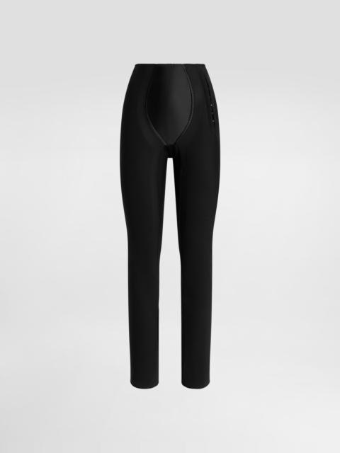 Stretch satin leggings