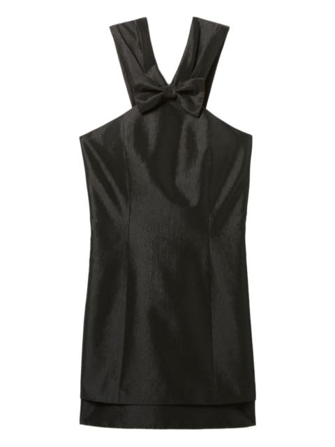 bow-detail halterneck mini dress