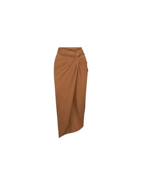 SKIMS Swim Sarong Skirt Almond