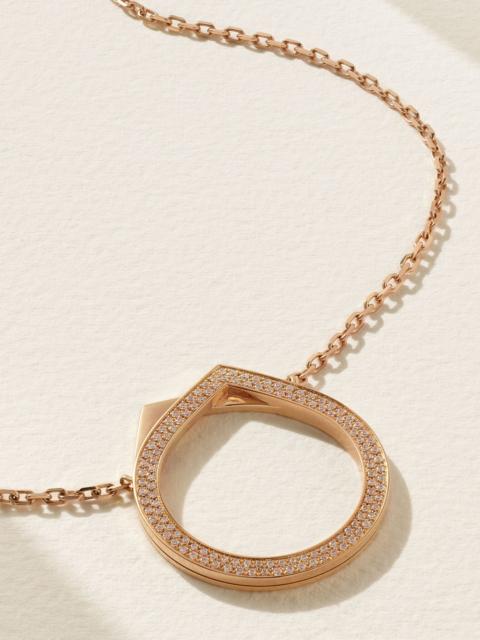 Antifer 14-karat rose gold diamond necklace Gold