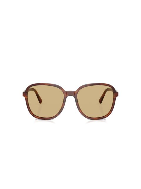 logo geometric sunglasses