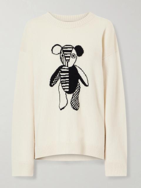 Teddy Intarsia-knit Cashmere Sweater