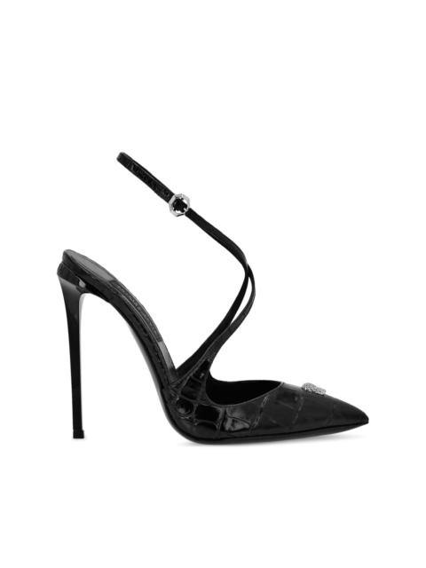 Crossing Crocco-print pumps