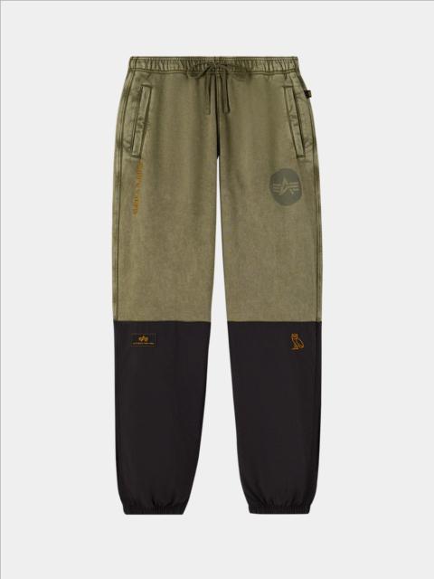 OVO X ALPHA GARMENT DYE FLEECE PANTS