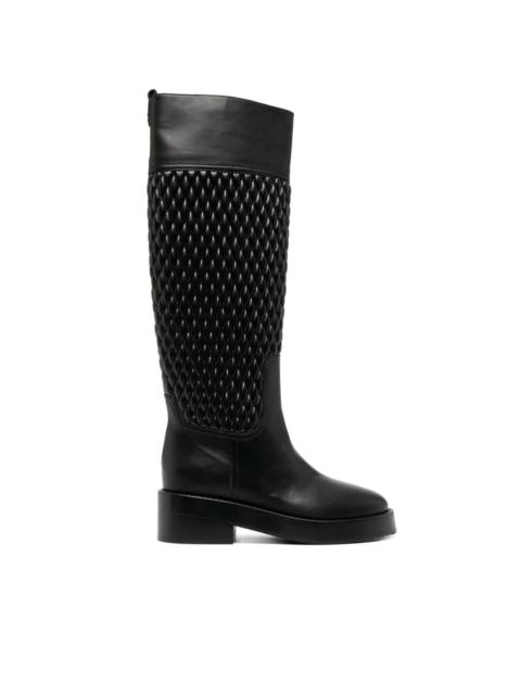 Dome quilted riding boots