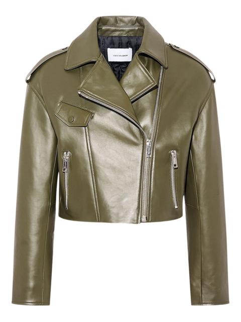 leather biker jacket