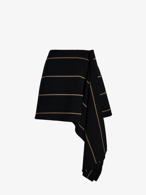 Rae Skirt in Stripe Bi-Stretch Viscose