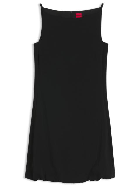 FRONT-PLEAT DRESS WITH BALLOON SKIRT