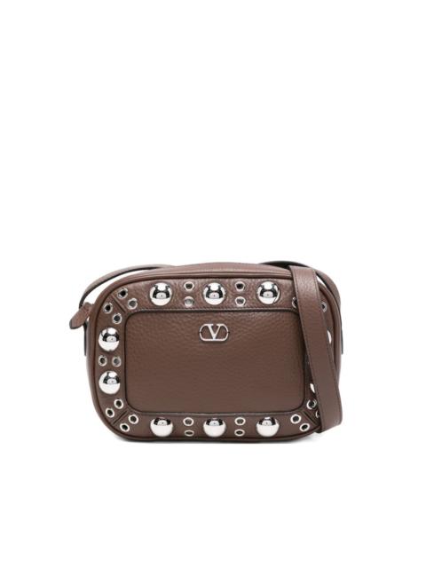 studded leather messenger bag