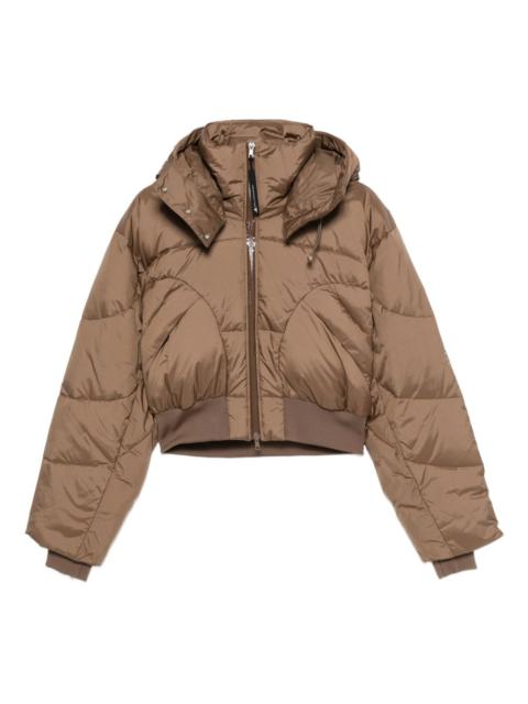 hooded quilted jacket