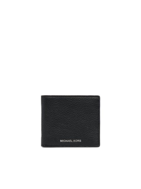 grained-leather bi-fold wallet