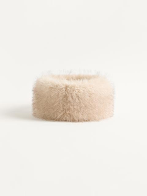 VLOGO SIGNATURE FAUX FUR HEADBAND