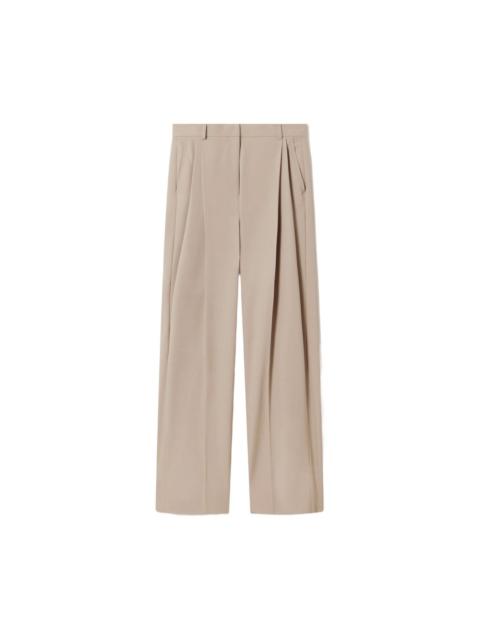 Pleated wool trousers