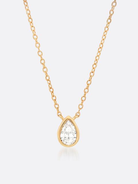 Romance Pear Diamond Droplet Necklace