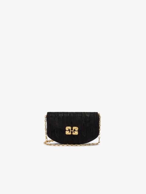 LULU WALLET ON CHAIN IN VELVET MOIRE