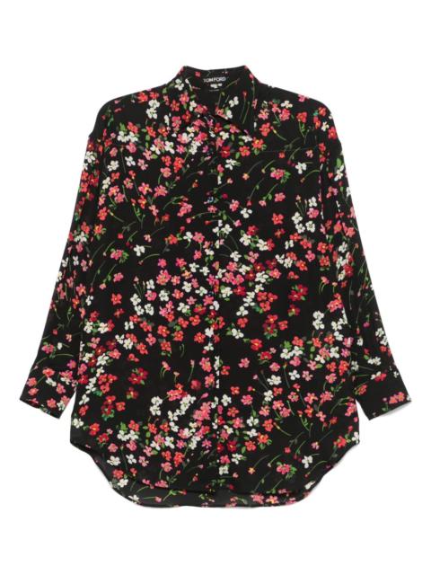 floral-print shirt