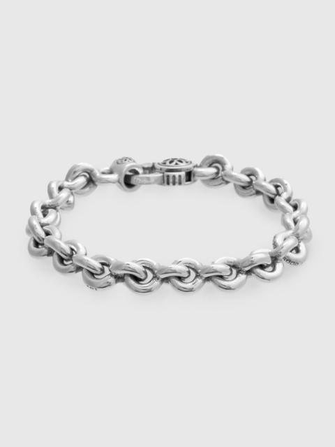 Fin Link Bracelet Size A in Sterling Silver