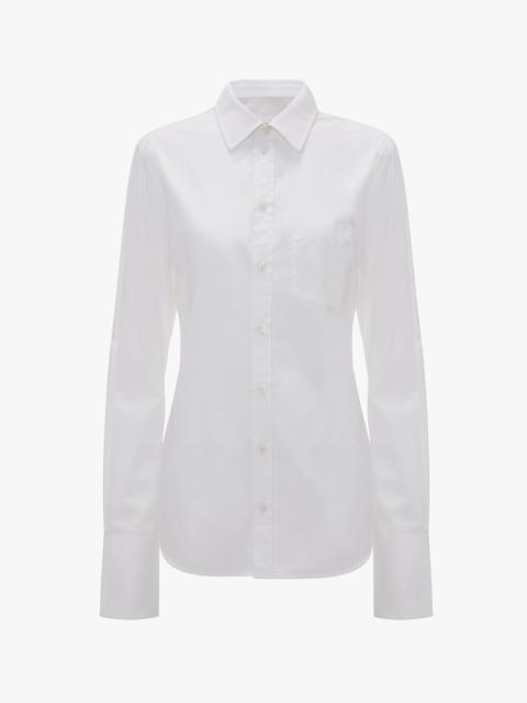 Tab Detail Shirt In White