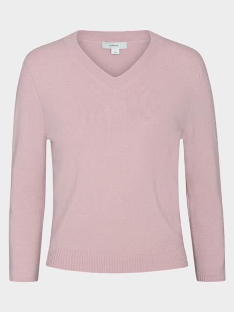 Cashmere-Wool V-Neck Sweater