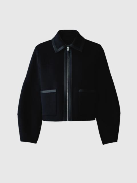 SOLANA Double-Face Wool balloon sleeved short jacket