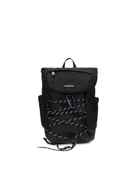 carabiner-detail lace-up backpack