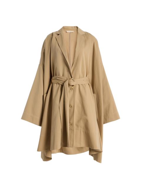 Margaux Belted Cotton-Twill Coat nude