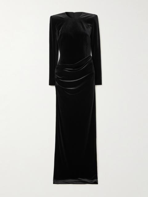 Draped Velvet Gown