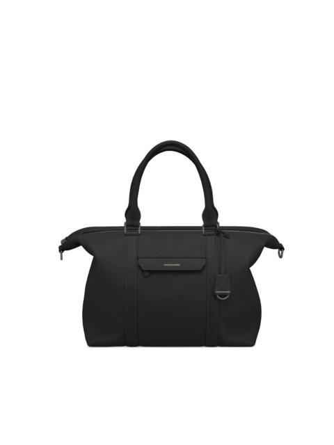 weekender leather tote bag