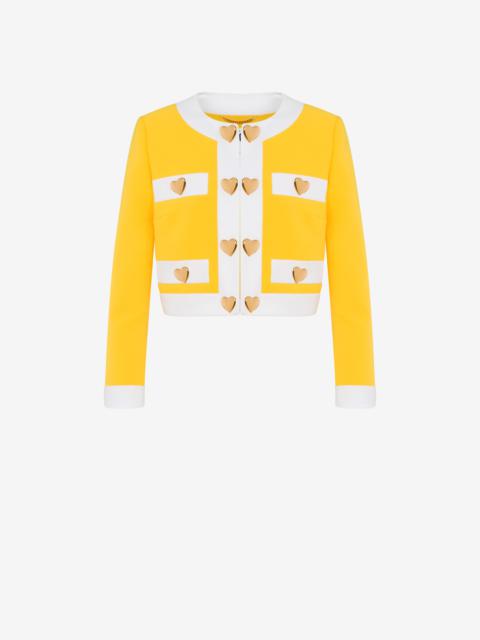 HEART BUTTONS CRÊPE JACKET