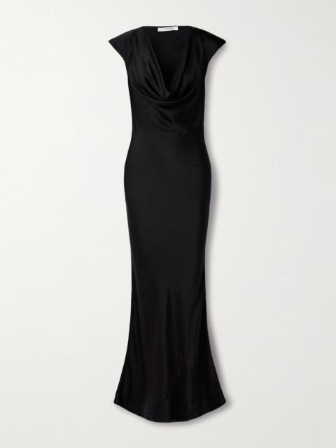Tefra Draped Satin Gown