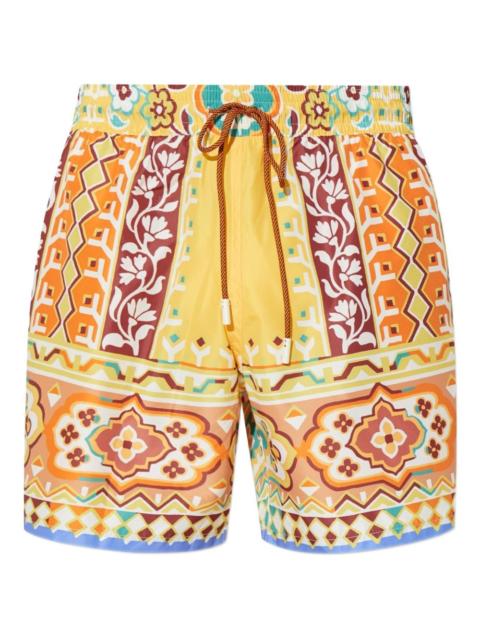 printed swim shorts