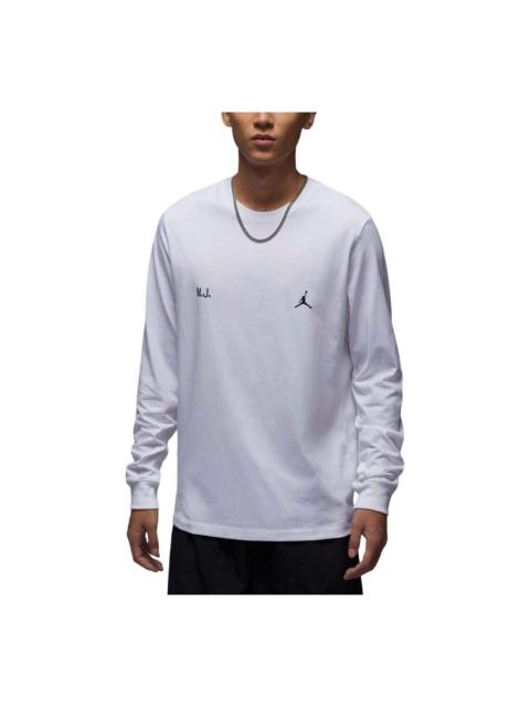 Air Jordan Flight Graphic Long Sleeve T-shirt Asia Sizing 'White' FZ1935-100