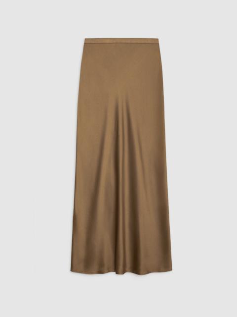 Bar Silk Skirt - Sepia