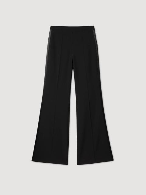 SATIN STRIPE SUIT TROUSERS
