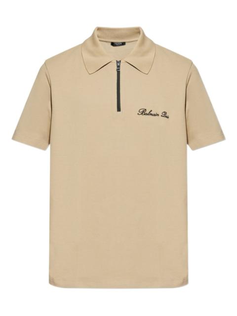 zipped polo shirt
