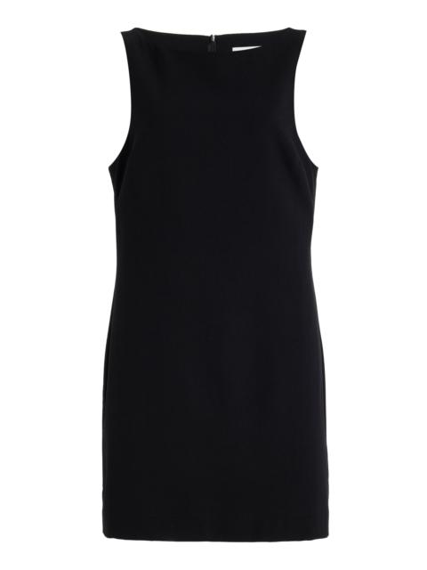 Stretch-Wool Mini Dress black