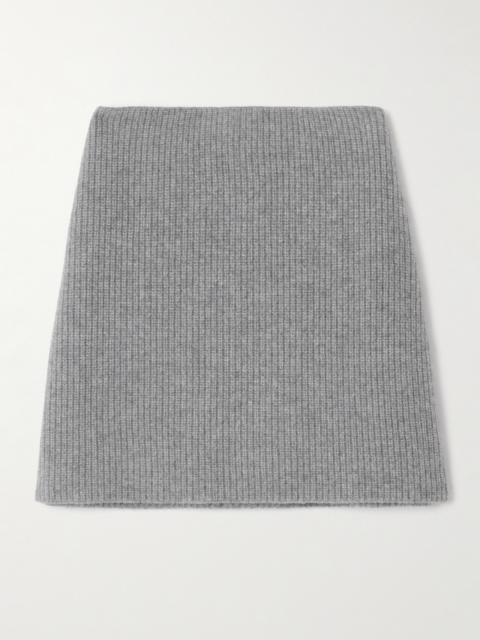 Mathilde Ribbed Cashmere Mini Skirt