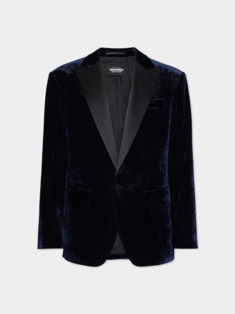 SPARKLING VELVET TUXEDO BLAZER