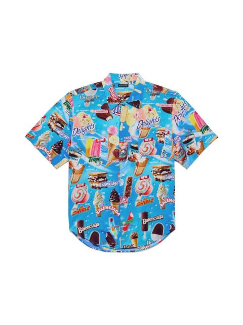 Men's Sweet Treat Short Sleeve Minimal Shirt in Blue