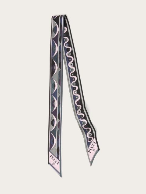 IRIDE AND ROMBI PRINT SILK TWILL SCARF