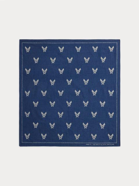 Winged-Logo Indigo Bandanna