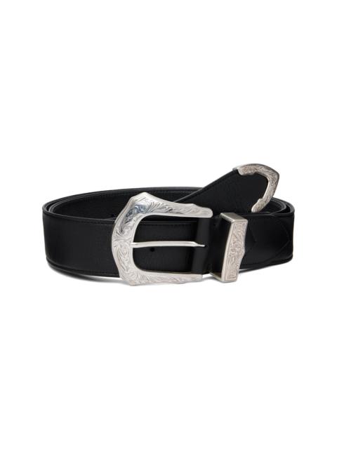 Black Buckle Wide Belt