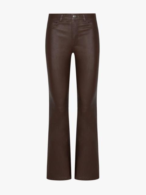 LEATHER 5 POCKET MICRO FLARE